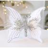 Sparkling Glitter Christmas Butterflies Ornaments Colorful Design Elegant Flocked Butterfly Decoration Reusable