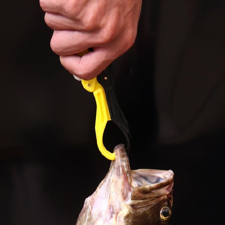 Fishing Pliers Lip Grip, Fishing Hook Removal Tool, Fish Lip Grabber Fish Body Clamps with Nonslip Handle and Lanyard