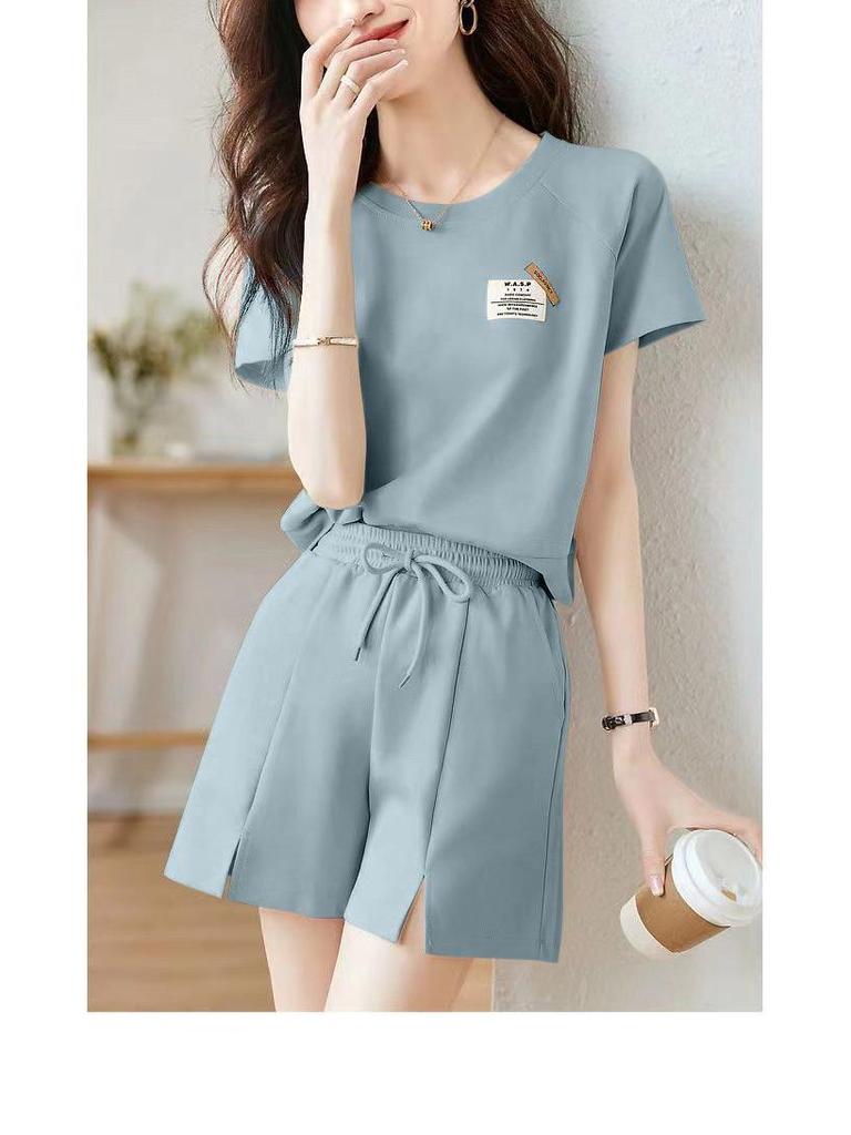 Summer Fairy Casual Shorts & Tee Set for Women - Fresh & Age-Reducing Two-Piece