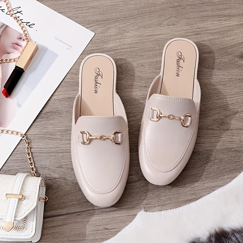 Верхняя одежда Повседневная мода Сандалии Тапочки Ленивая обувь Баотоу Полутапочки Женские 36