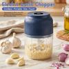 Electric Garlic Chopper: 400ML Portable Cordless Mini Food Processor with 6 Stainless Steel Blades - Vegetable Chopper for Kitchen Onion Salad Prep