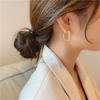 Korean Minimalist Silver Color Braided Hoop Earrings Hollow Twisted Circle Earrings for Women Party Daily Wear Statement Jewelry