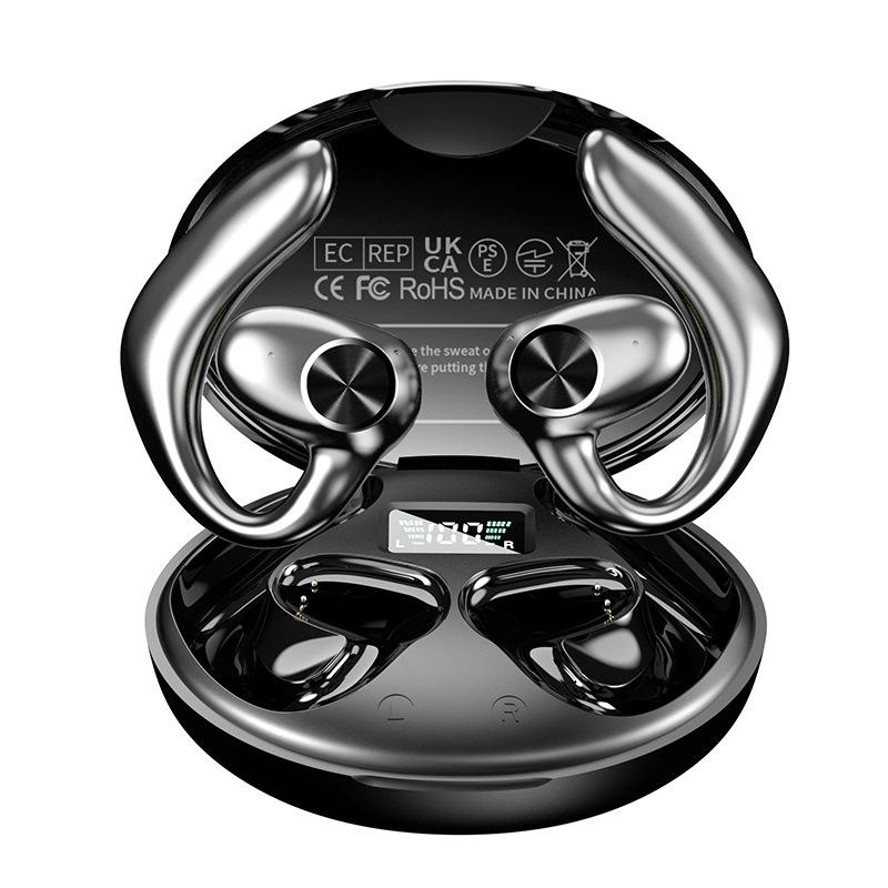 

High-Quality Noise-Reducing Wireless Sports Ear-Hook Headphones with Long Battery Life for Gaming and Running чорний