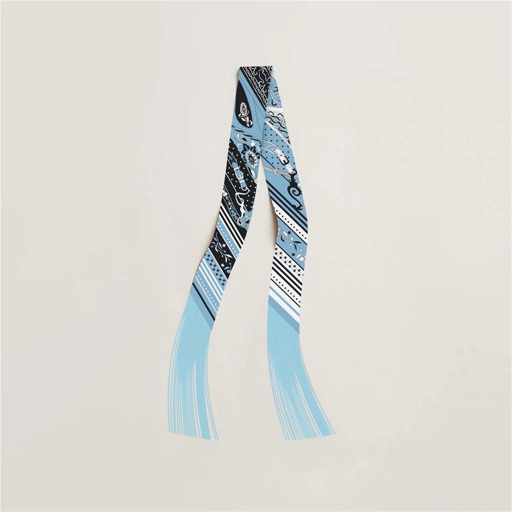 Dámská keprová hedvábná stuha v korejském stylu: Všestranný doplněk ke šále a tašce