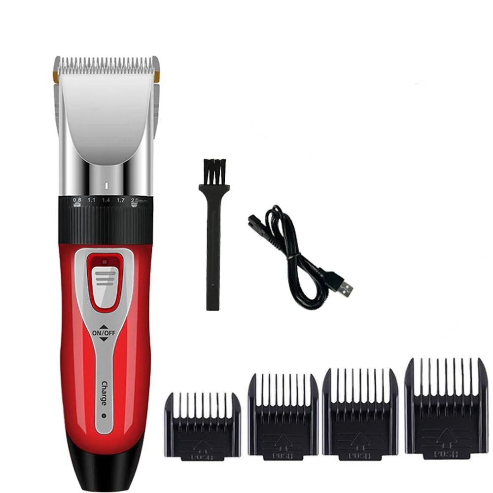 Katzen Hunde Haarschneider Elektrisch Professioneller Haarschneider für Haustiere Leiser Haarschneider USB Wiederaufladbares Haustierpflegeschermaschinen-Set