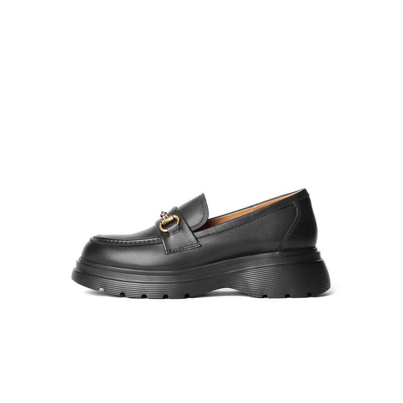 Belle Women's Genuine Leather Platform Loafers