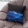 Night Swimming Decorative Throw Pillow Covers Pattern Cushion Cover Suitable For Sofa Bedroom Car Pillow Cover