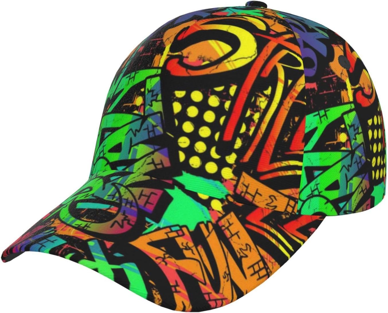 

Neon Pop Art Comic Book Print Hat Funny Graffiti Hats Colorful Graffiti Baseball Adjustable Snapback Trucker Hat for Women Men One Size