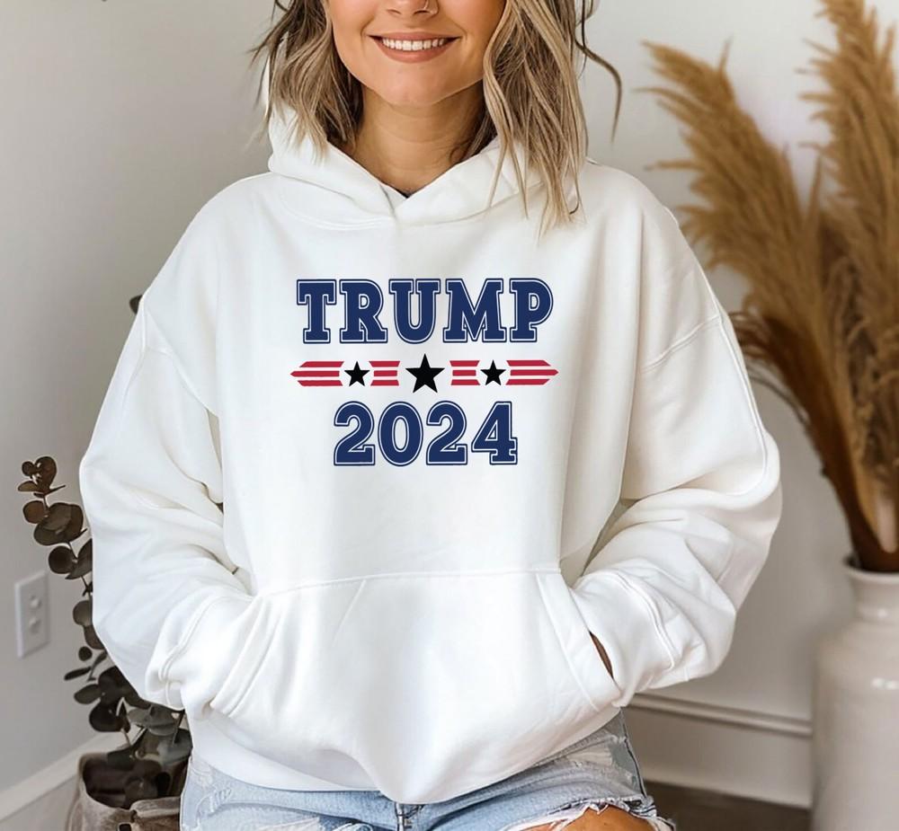 

Дональд Трамп 2024 Выборы в США Америка Мужской Женский Унисекс Худи, Трамп 2024(ход) XL