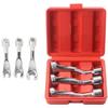 3PCS 1/2in Drive Fuel Injector Line Injection Socket 14 17 19mm Open End Wrench High-selling Manual Tool Accessories