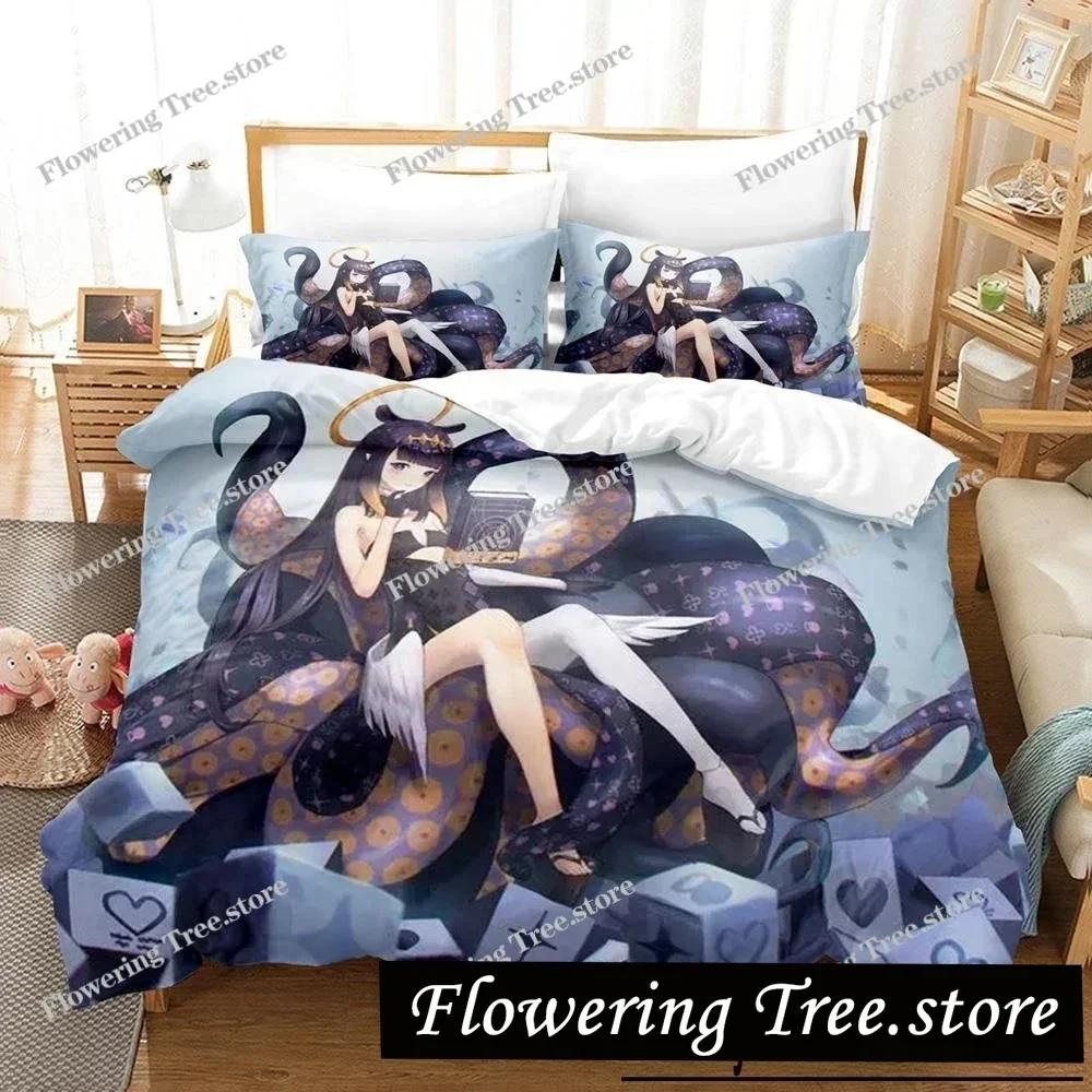 Hololive Ninomae Ina'nis holoEN Bedding Set Boys Girls Twin Queen Size Duvet Cover Pillowcase Bed Kids Adult Home Textileextile0