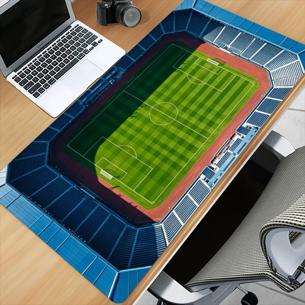 Stadium Pattern Gaming Mouse Pad Large Desk Mat AntiSlip Rubber Base Stitched Edge Keyboard Mat For Gamers Office Desktop