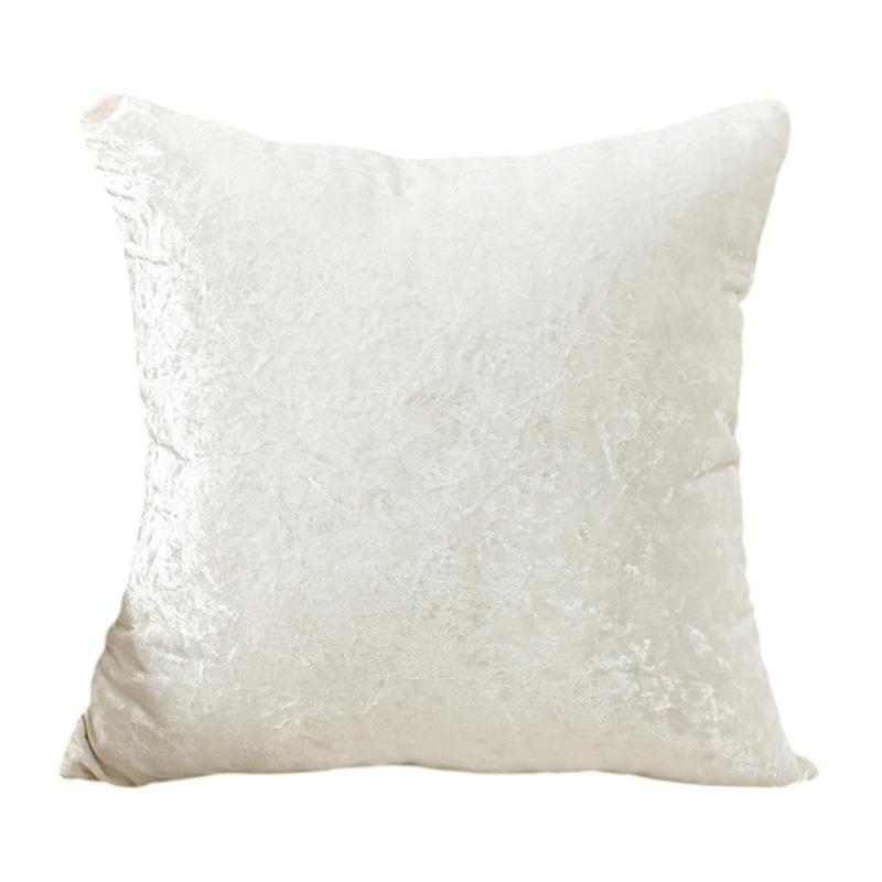 Elegant Solid Color Stretch Velvet Pillowcase Cushions Cover Easy to Install and Remove for Home Decoration 450x450mm
