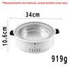 1PC Portable Charcoal Stove For Tea Brewing, Barbecue, And Heating Stainless Steel Detachable Stove With Heat-Resistant Handles