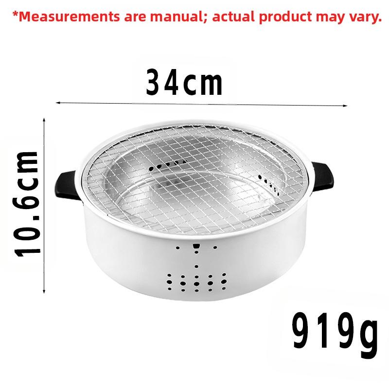 1PC Portable Charcoal Stove For Tea Brewing, Barbecue, And Heating Stainless Steel Detachable Stove With Heat-Resistant Handles
