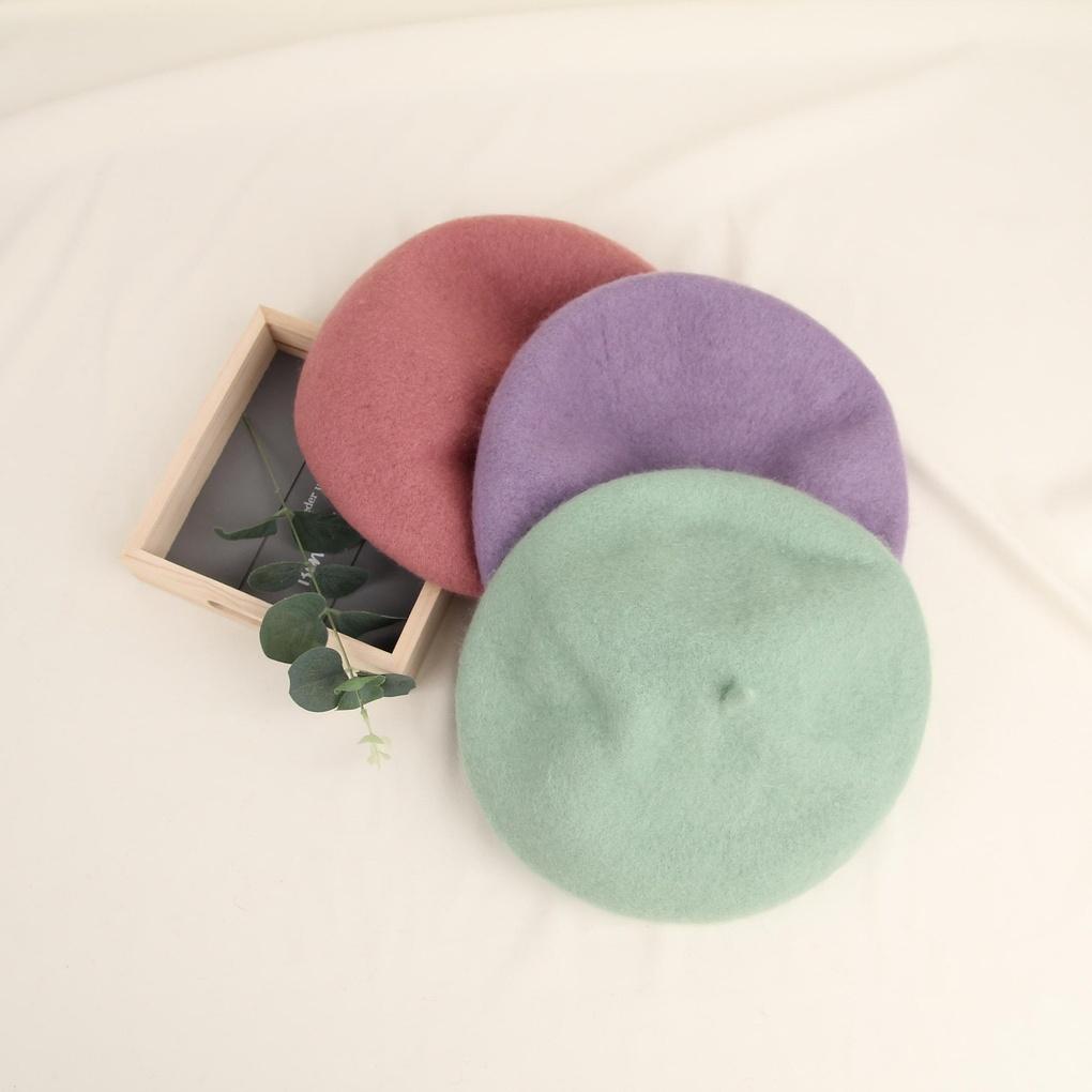 Women's and Men's Couple Daily Chubby Wool Beret Hat