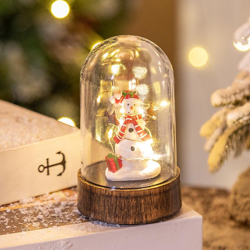 Christmas Decorations Old Man Snowman Night Light Christmas Gift Desktop Ornaments Christmas Decoration Wind Lantern