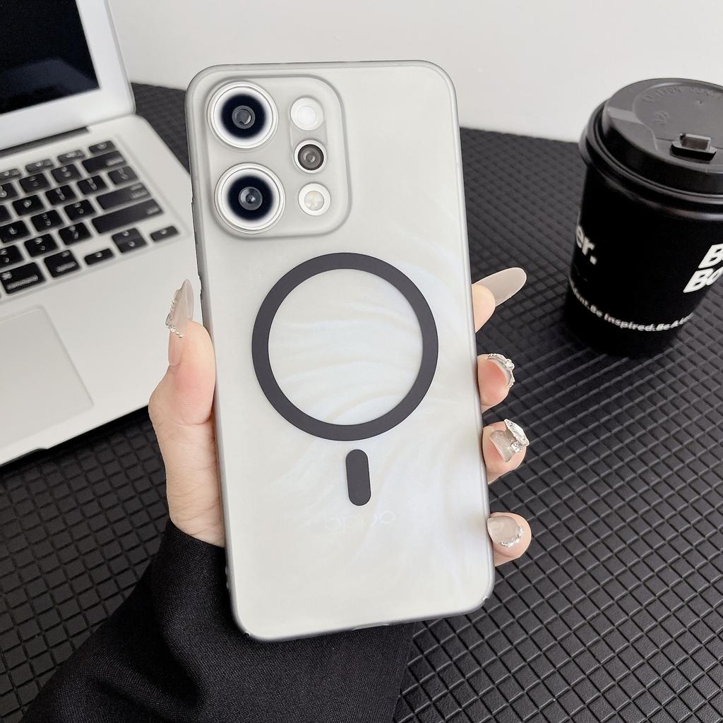 Applicable to OPPO Reno16 mobile phone case hardened high transparency Findx9spro magnetic matte heat dissipation K13 protective case