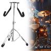 Cymbal Stand, Height Adjustable, Lightweight Aluminum Alloy, 3-Leg Stable Design, for Drum Parts, Black, Compatible with Model Names