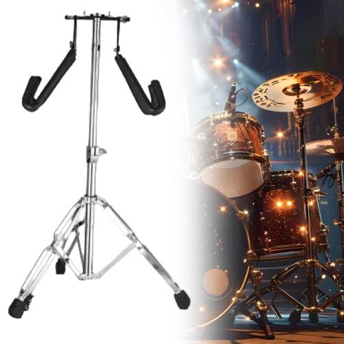 Cymbal Stand, Height Adjustable, Lightweight Aluminum Alloy, 3-Leg Stable Design, for Drum Parts, Black, Compatible with Model Names