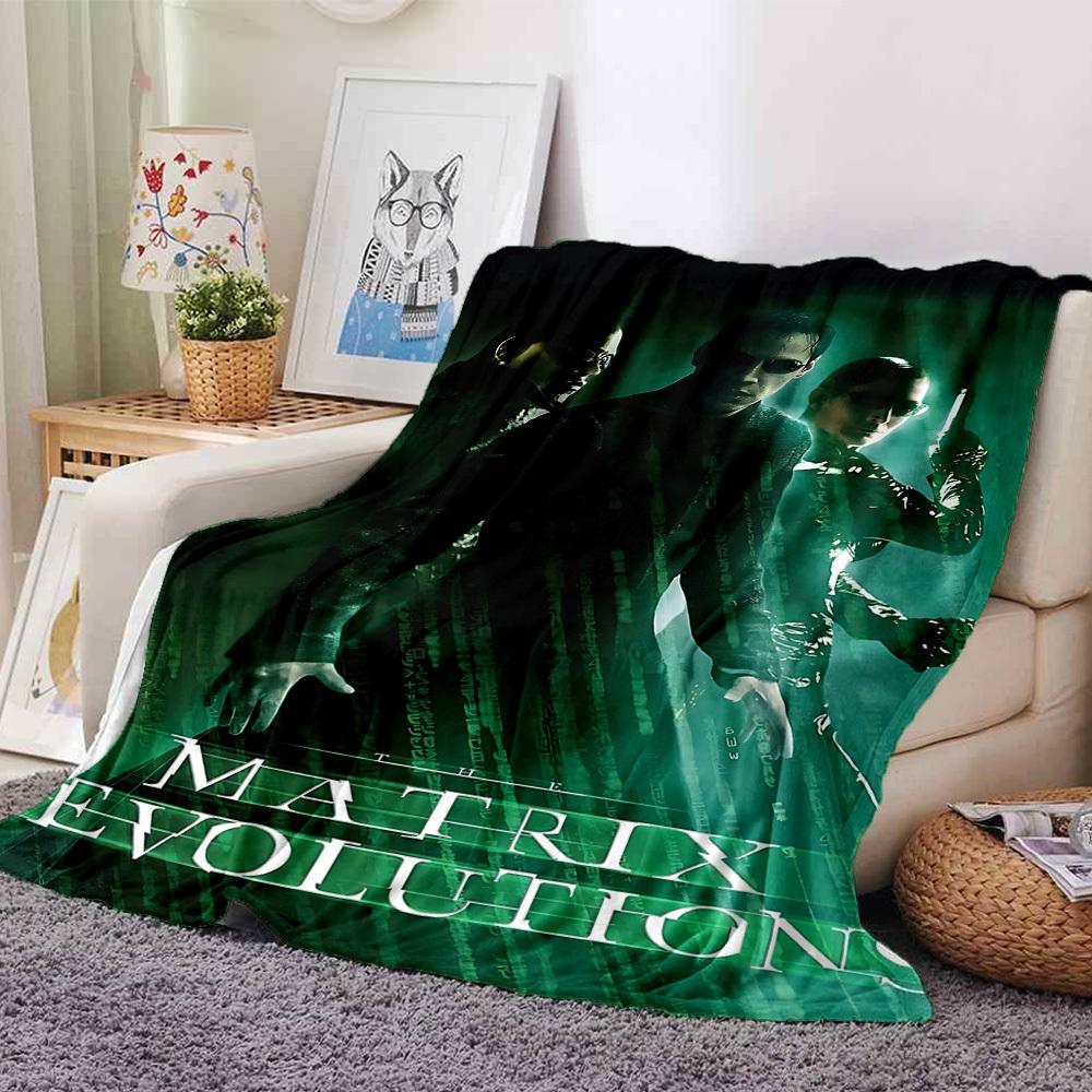 1pc matrix revolutions Flannel Blanket Soft Warm Throw for Home, Office, Travel, All-Season Cozy Bedding Gift L1446 80cmx120cm(31inx47in)