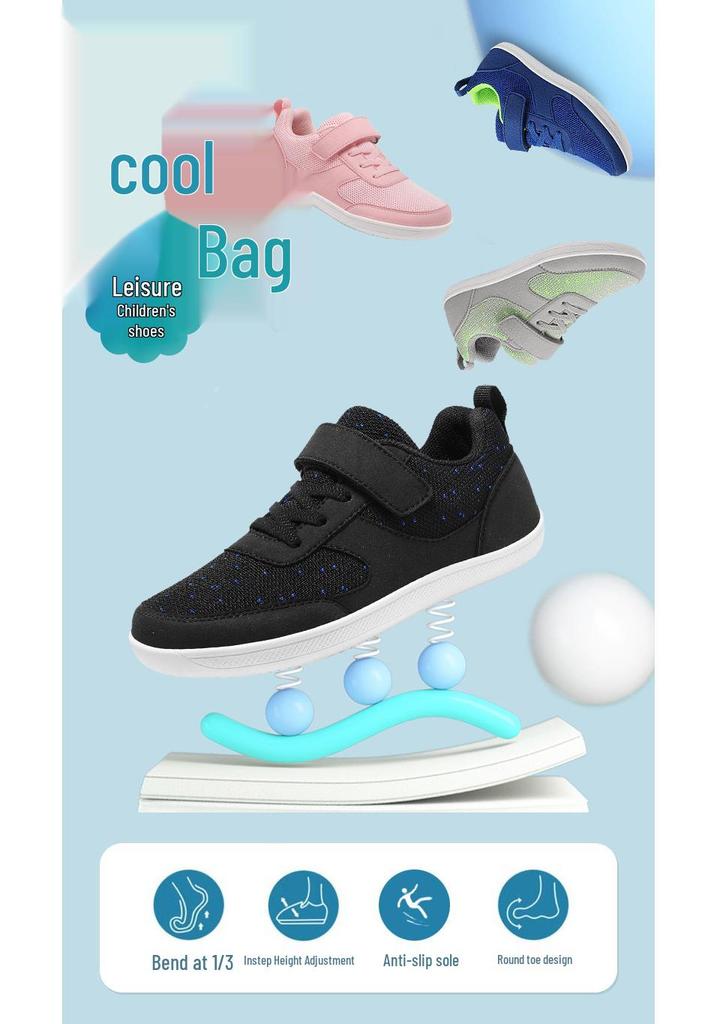 Children's Wide-Toe Outdoor Sports Shoes: Casual Low-Top for Boys & Girls 