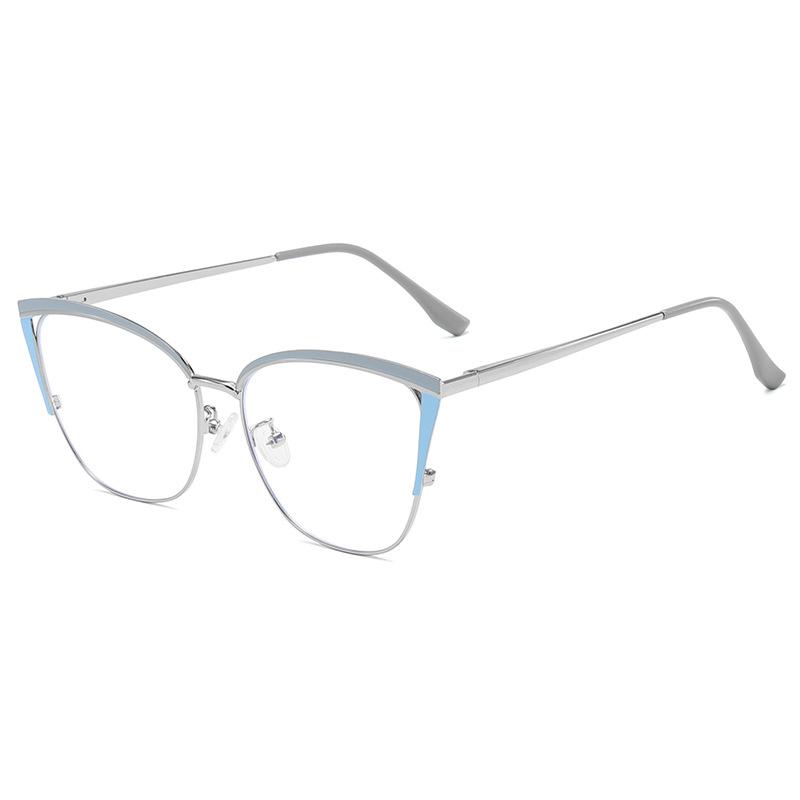 

Fashion Cat-eye Frames Women s Reading Glasses Fashion Multi-color Splicing Metal Frames Anti-blue Glasses Presbyopia Eyewear +2 0