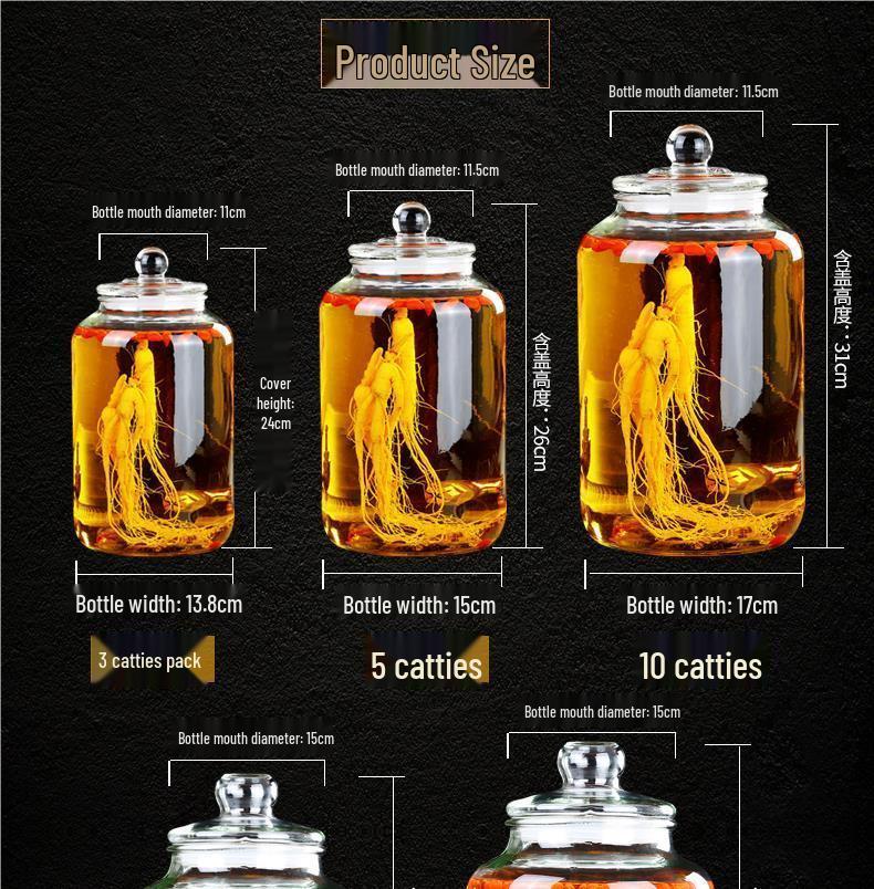 Glas-Infusionsbehälter mit Zapfhahn: 10-20 Jin Versiegelte Enzym- und Kimchi-Weinlagerung