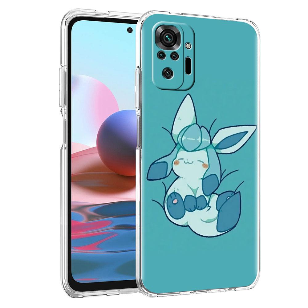 Pokemon Süße Eevee Telefonhülle für Xiaomi Redmi Note 11 10 9 8 Pro 9S 10S 9A 9C Stoßfestes K40 8T 7 9T TPU Silikon Soft Cover