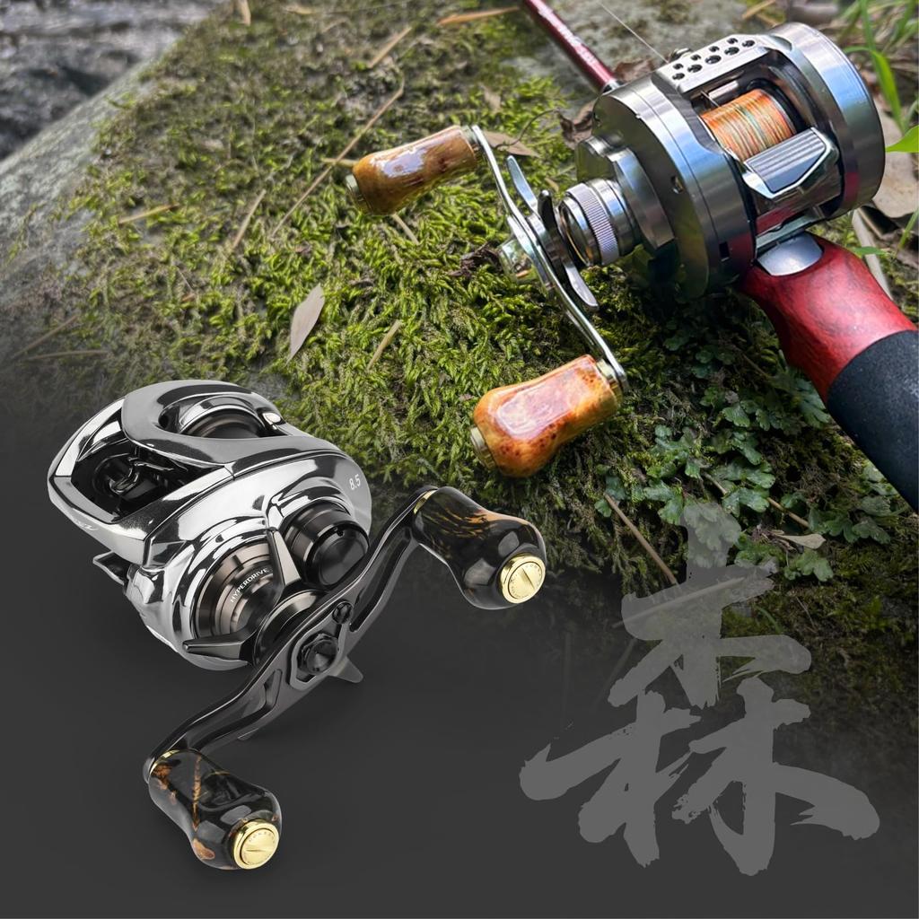 Gomexus Wooden Reel Handle 22mm Replacement Knob for Shimano and Daiwa CQ BFS Vanquish Compatible with Spinning and Baitcasting Universal Fit for