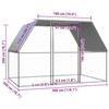 VidaXL Poulaillerr, Cage à Poulet avec Porte Verrouillable, Enclos pour Poules avec Toit Extérieur, Argenté et Gris 3x2x2 m 155889