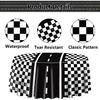Racing Car Tablecloths for Round Table, Plastic Black Racetrack Tablecover for Kid's Birthday Racing Car Theme Party Fast One Two Fast Party, 84 x