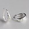 PANJBJ 925 Sterling Silver Bow Knot Earring for Women Texture Tassels Sweet Romantic Korean Jewelry Gift Dropshipping
