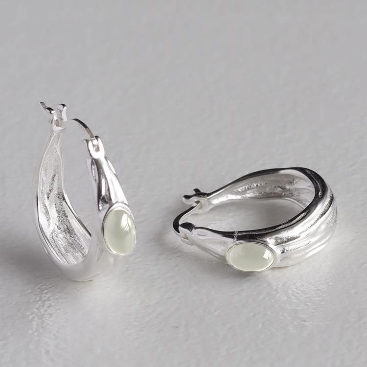 PANJBJ 925 Sterling Silver Bow Knot Earring for Women Texture Tassels Sweet Romantic Korean Jewelry Gift Dropshipping