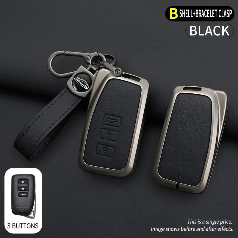 Leather Car Key Cover Case For Lexus Nx Gs Rx Is Es Gx Lx Rc 200 250 350 Ls 450H 300H Key Auto Case Keychain Keyring Accessories