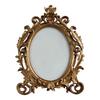 Gold Vintage Style Oval Resin Photo Frame for Elegant Display of Photos on Desk or Bookshelf Sizes 6 Inch 7 Inch 8 Inch