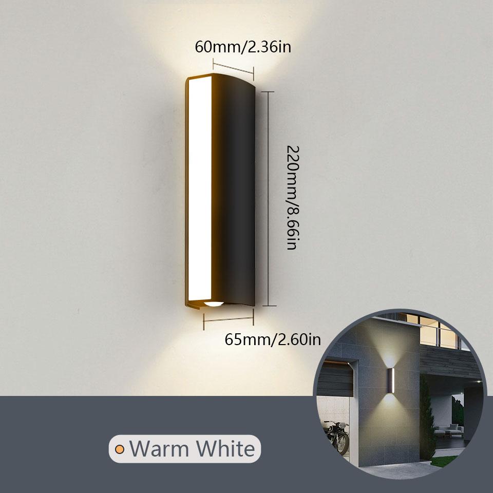 Long Wall Light outdoor Waterproof Modern Long Strip LED lighting wall lamp IP66 Garden AC 85-256v outdoorDecoration
