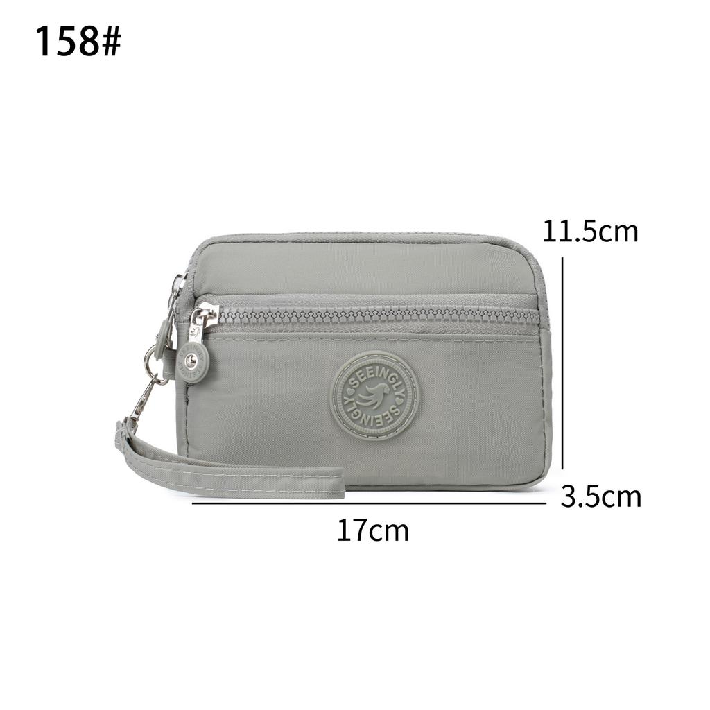 New women nylon large-capacity wallet girl waterproof mobile phone bag men coin purse