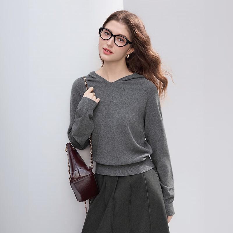 Betu Women's Long Sleeve Hooded Knit Pullover Top