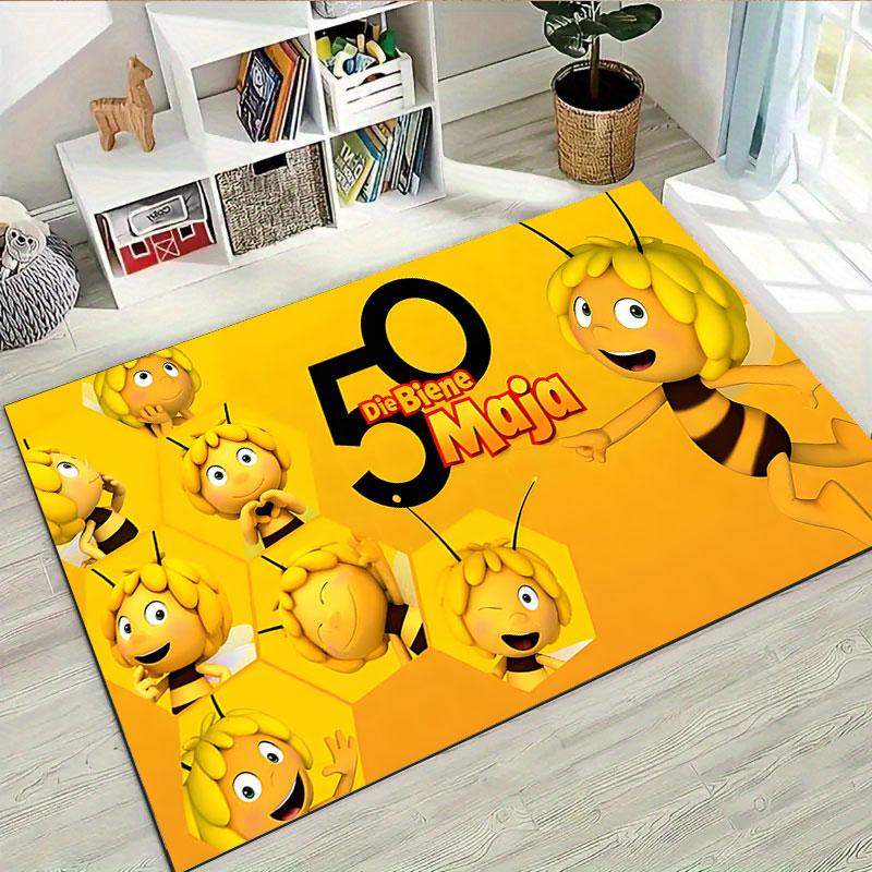 Biene Maja Teppich, geeignet für Wohnzimmer, Schlafzimmer, Spielzimmer, Computerraum und Heimdekoration.
