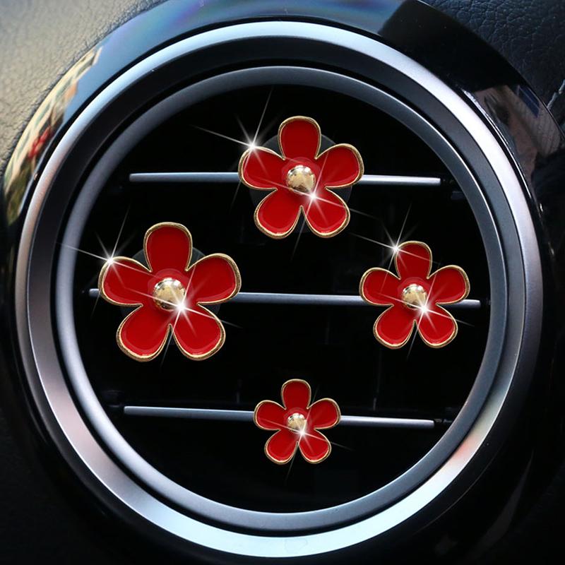 Cute Flower Car Air Vent Clip For Air Conditioning Vents And Interior Decoration