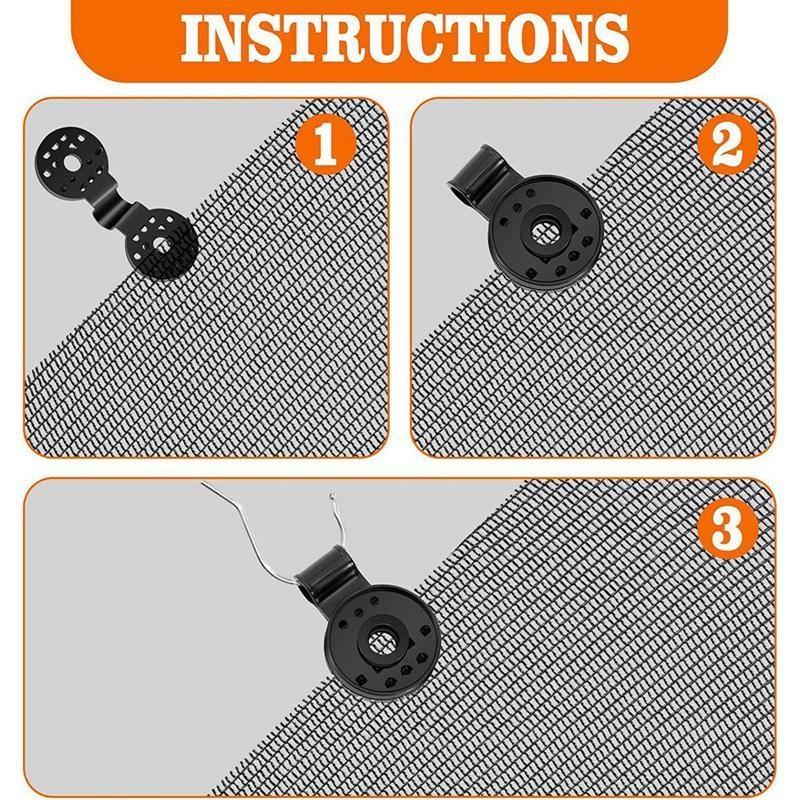 10 ks tienidla Heavy Duty Lock Grip Opätovne použiteľné spony tienidla Svorka na fixáciu tienidla