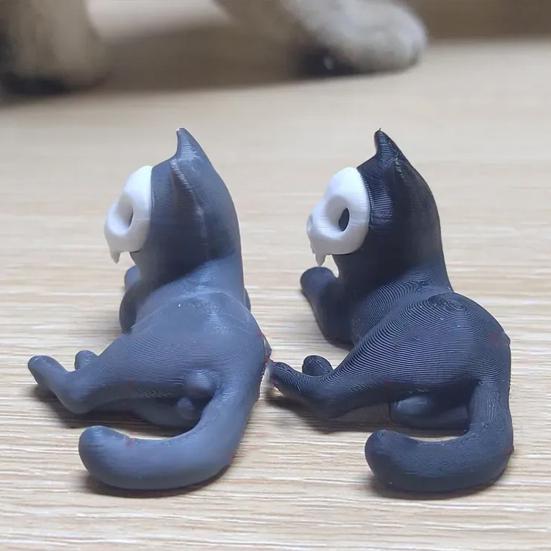 2 buc Suport pentru pix pisică Înfricoșător 3D Imprimat Craniu Pisică Suport pentru pix Pisică Drăguță Pisică Adormită Suport pentru creioane de birou pentru ornamente de birou acasă