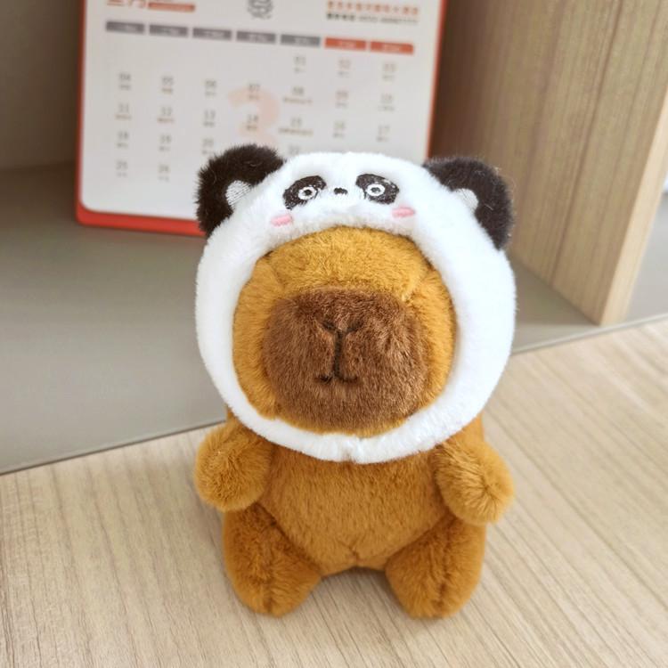 peluches Capybara Plush Keychain Bag Pendant Hanging Decoration Cute Stuffed Doll Toy Desktop Doll Ornament Car Keyring Kid Gift