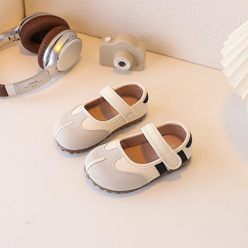 

TK Girls Mary Jane Leather Shoes, New Autumn Korean Style Children s Split-Toe Breathable Single Shoes, Baby Shoes 22-26Please take a photo