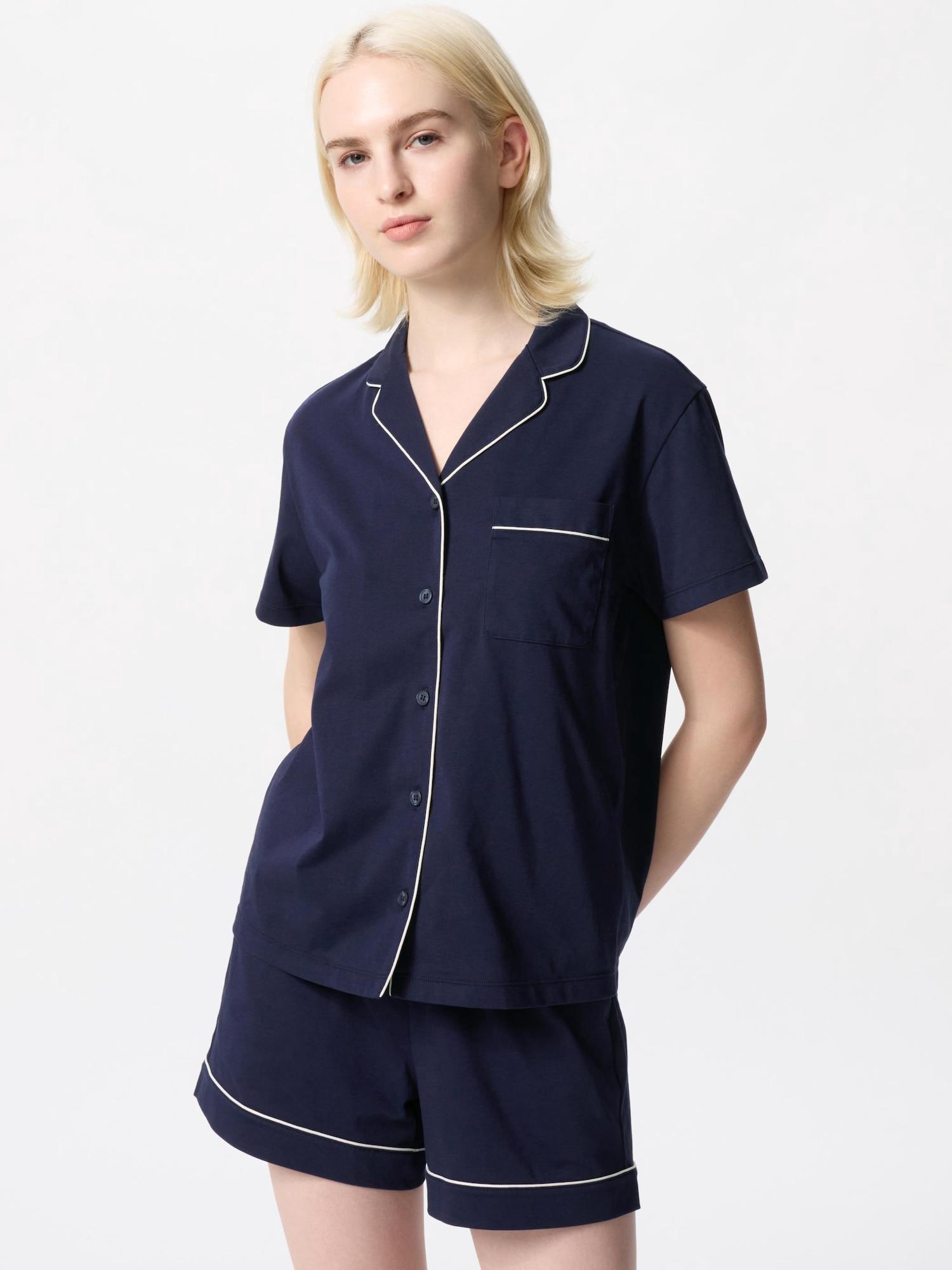 

Пижама Uniqlo Airism из хлопка с коротким рукавом 69 NAVY/WOMEN XS