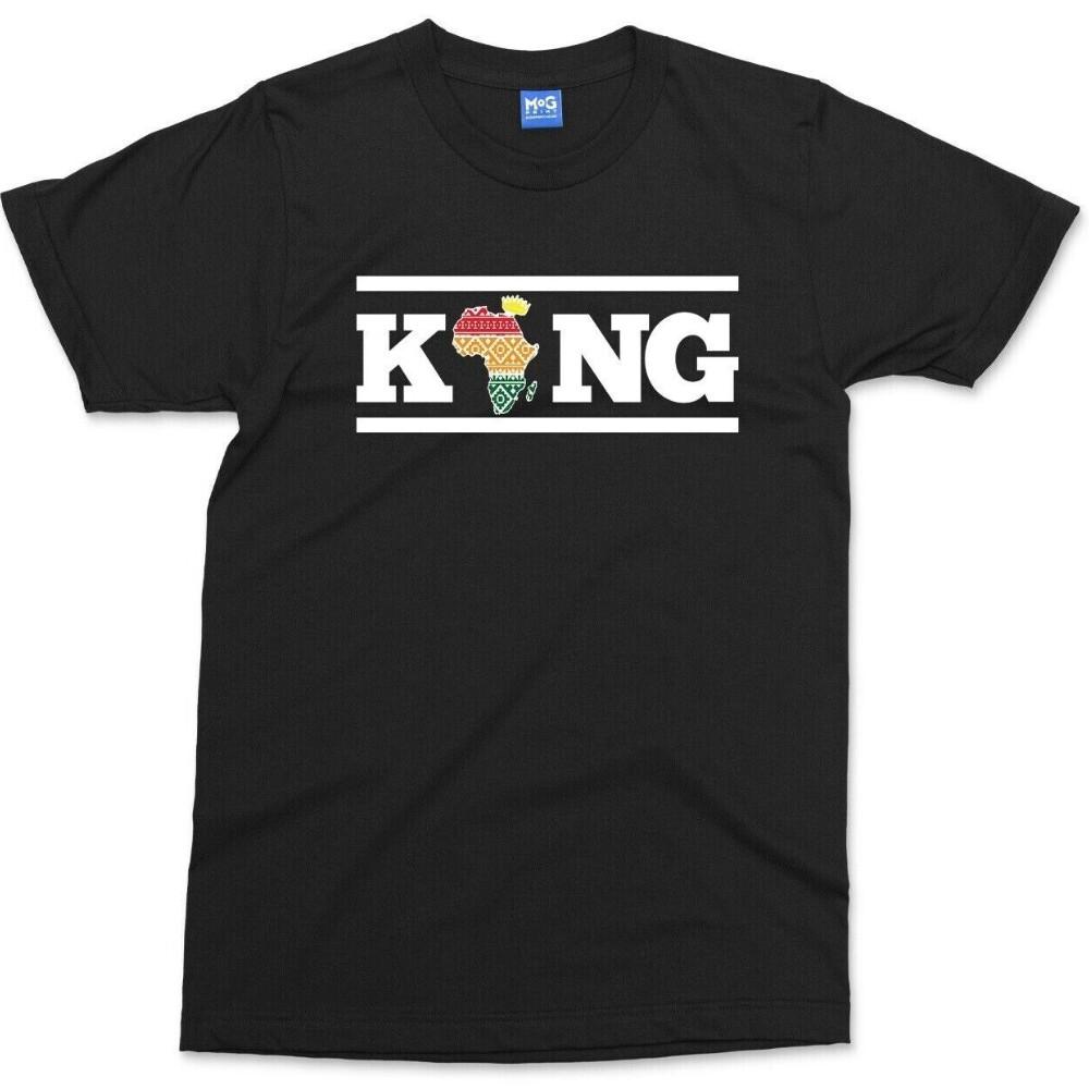 African KING T-shirt African Pride Rasta Country Heritage Black History Mens Top Unisex T-Shirt XL