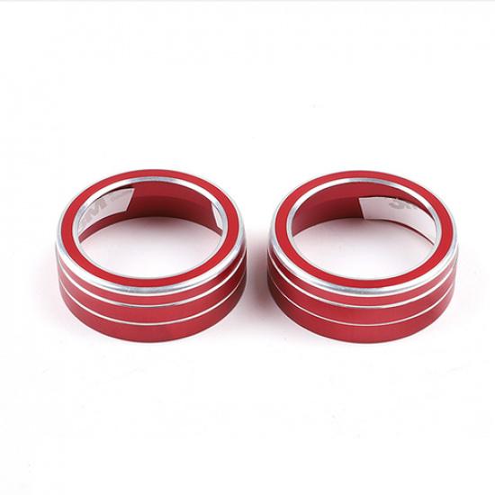 For Toyota Corolla Cross -2024 Red Car Air Condition Knob Button Ring Cover