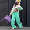 Y2k Dopamine Outfit Fashionable Personality Street High-end Sense Printed Letter Hoodie Patchwork Long Pants Two-piece Set Sport