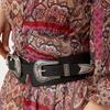DoubleBuckle Corset Belt for Girl Classical Underbust WaistShaping Belt Party Girdle Belt Women Elastic PU Waistbelt